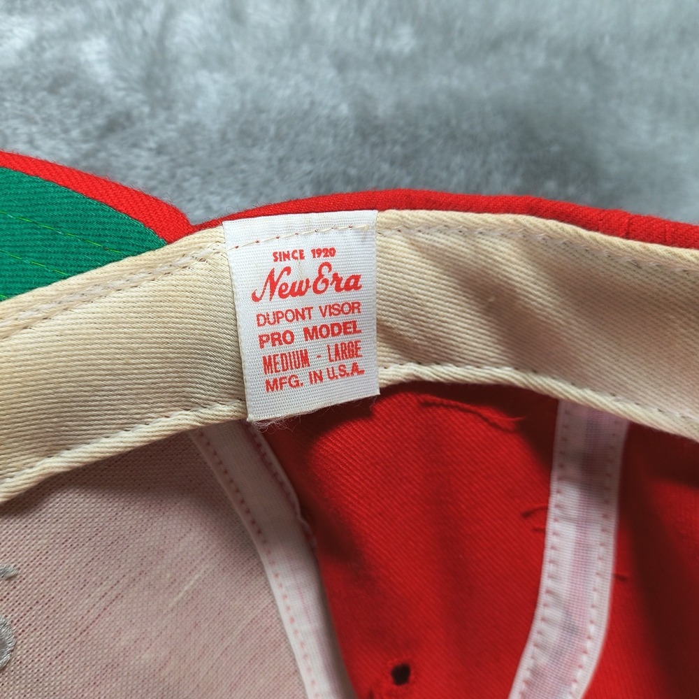 Vintage Ohio Hat Cap Red Script New Era Snapback Made In USA 80s 90s Embroidered - Picture 7 of 8